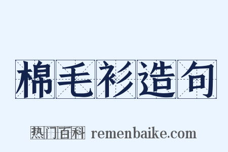棉毛衫造句是什么意思的图片